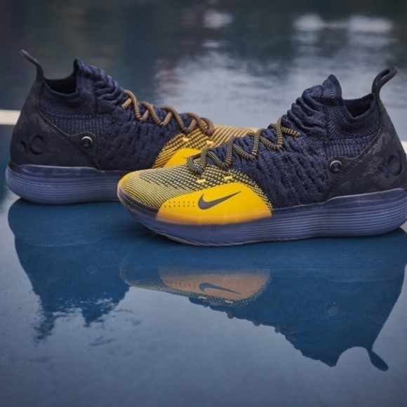Nike Mens Zoom KD 11 Chinese Zodiac Basketball Shoes Durant Yellow & Blue Size 8 - Picture 15 of 15
